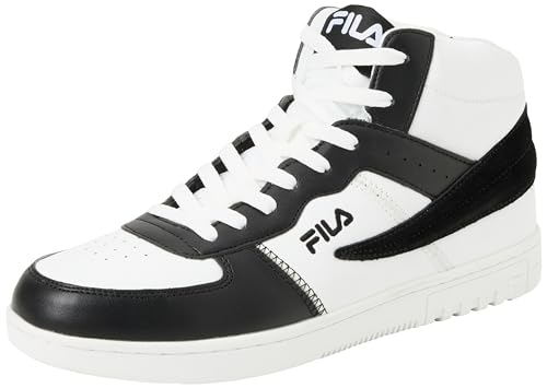 FILA Herren Noclaf Mid Sneaker, White-Black, 47 EU Weit von FILA