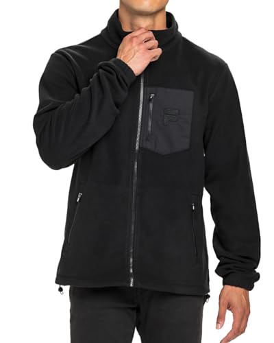 FILA Herren Paxton Fleece Jacke, Black, 2XL von FILA