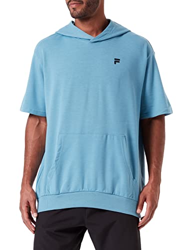 FILA Herren RAFAH Short Sleeve Hoody Kapuzenpullover, Adriatic Blue, L von FILA