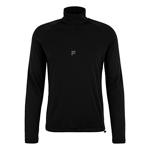 FILA Herren ROYE Raglan Langarm Shirt, Black, 2XL von FILA