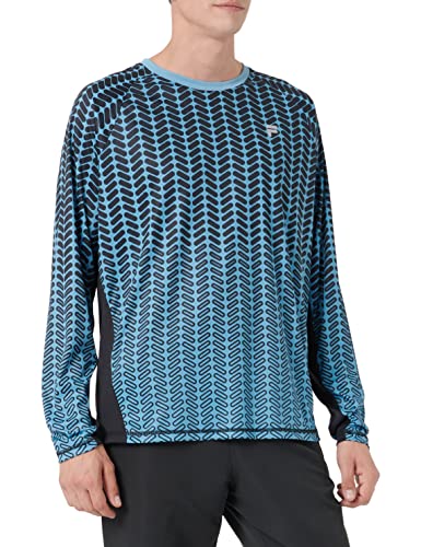 FILA Herren Rochester Raglan Longsleeve T-Shirt, Adriatic Blue Fade AOP, L FILA Herren Rochester Raglan Longsleeve T-Shirt, Adriatic Blue Fade AOP, L von FILA