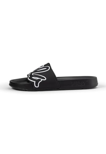 FILA Herren SCRITTO Slipper Slide Sandal, Black-White, 45 EU von FILA