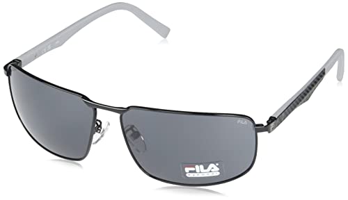 FILA Herren SFI446 Sonnenbrille, TOTAL Shiny Black, 63 von FILA