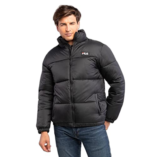 FILA Herren SOLLER Puff Jacket Jacke, Black, 2XL von FILA