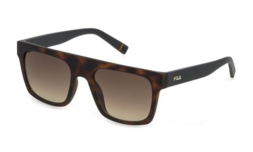FILA Herren Sfi098 Sonnenbrille, Matt Dunkles Havana, One size von FILA
