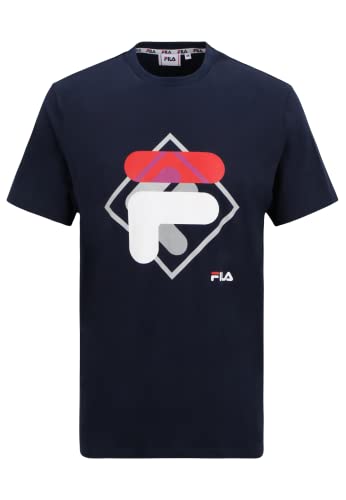 FILA Herren Summerfield Graphic Logo T-Shirt, Black Iris, XL von FILA