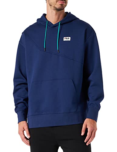 FILA Herren THIERS Oversized Hoody Kapuzenpullover, Beacon Blue, L von FILA