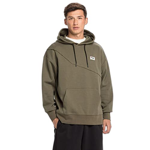 FILA Herren THIERS Oversized Hoody Kapuzenpullover, Burnt Olive, XXL von FILA