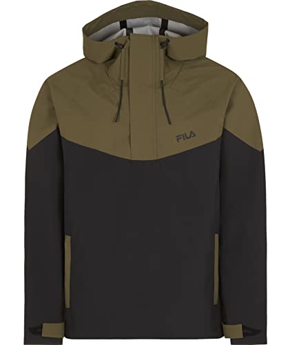 FILA Herren TRENCIN Windbreaker Pull-on Jacket, Moonless Night-Burnt Olive, 2XL von FILA