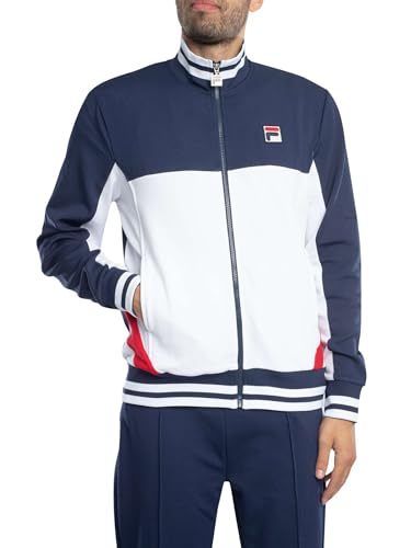 FILA Herren Tiebreaker Funnel Neck Track Top, Blau, M von FILA