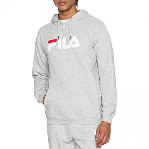 FILA Herren Unisex Kapuzenpullover Longsleeve Sweatshirt Barumini Hoody Sweater, Farbe:Grau, Größe:L, Artikel:-80000 Light Grey Mel. von FILA