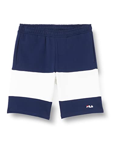 FILA Jungen BRIDGEPORT blocked sweat Shorts,Medieval Blue-Bright White,170/176 von FILA