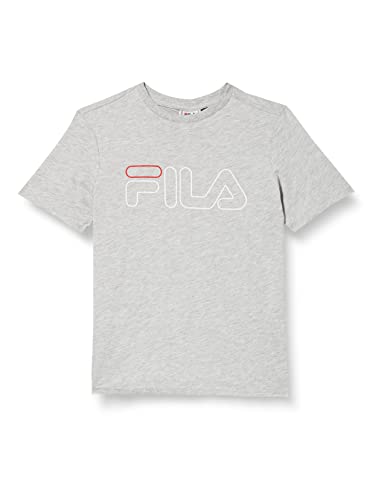 FILA Jungen SEELOW T-Shirt, Light Grey Melange, 134/140 von FILA