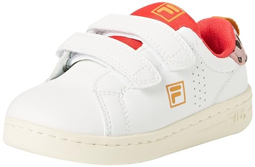 FILA Jungen Unisex Kinder Crosscourt 2 NT F Velcro TDL Sneaker, White-Mineral Red, 22 EU von FILA