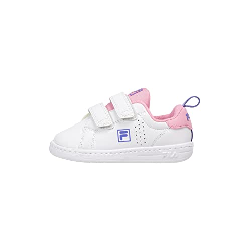 FILA Jungen Unisex Kinder Crosscourt 2 NT Velcro TDL Sneaker, White-Wild Rose, 22 EU von FILA