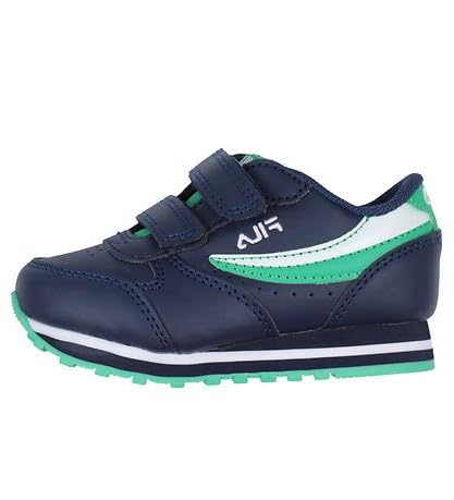 FILA Jungen Unisex Kinder Orbit Velcro TDL Sneaker, Navy-Deep Mint, 22 EU von FILA