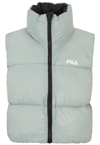 FILA Mädchen Lockstedt Reversible Cropped Puffer Vest, Schwarz, 170-176 EU von FILA