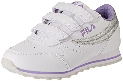 FILA Mädchen Orbit Velcro Low Kids Sneaker, White Purple Rose, 28 EU von FILA