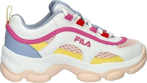 FILA Mädchen Strada Dreamster Cb Kids Sneaker, White Mauve Chalk Lemon Drop, 28 EU von FILA