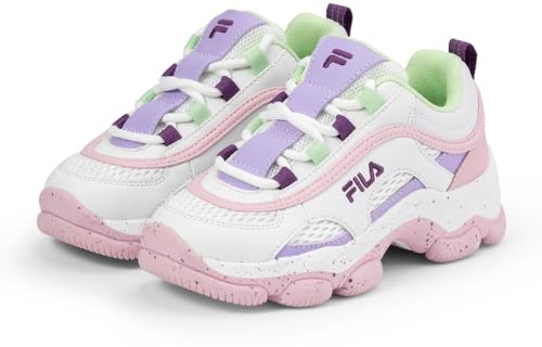 FILA Mädchen Strada Dreamster Cb Kids Sneaker, White Pink Nectar, 29 EU von FILA