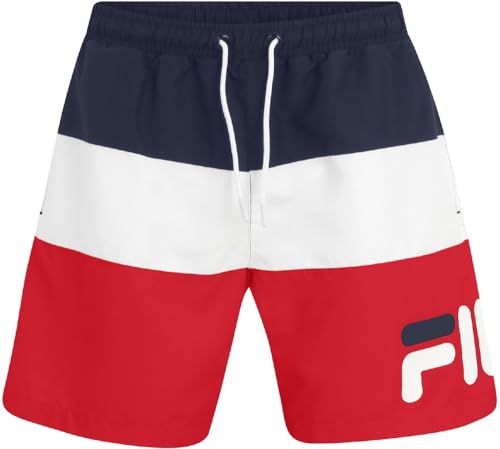 FILA Men's SIMBABWE Blocked Beach Short, Black Iris-Bright White-True Red, XL FILA Men's SIMBABWE Blocked Beach Short, Black Iris-Bright White-True Red, XL von FILA