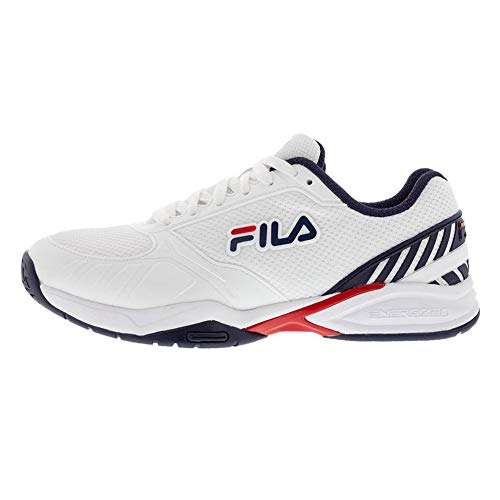 FILA Men's Volley Zone Pickleball Shoe (White/FILA Navy/FILA Red, 8.5) von FILA