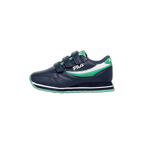 FILA Orbit Velcro Kids Sneaker, Navy-Deep Mint, 32 EU von FILA