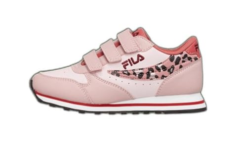 FILA Orbit Velcro Kids Sneaker, Pale Mauve-Leopard, 32 EU von FILA