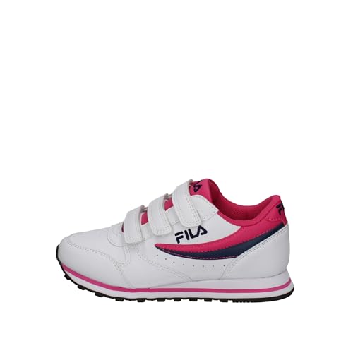 FILA Orbit Velcro Kids Sneaker, White-Carmine, 28 EU von FILA