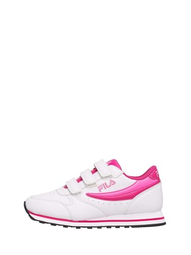 FILA Orbit Velcro Kids Sneaker, White-Fuchsia Purple, 33 EU von FILA
