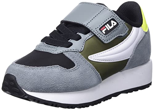 FILA RETROQUE Velcro Kids Sneaker, Black-Loden Green, 30 EU von FILA