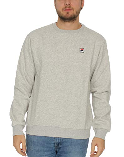 FILA Sweater Herren Hector Crew Sweat 687457 B13 Light Grey Melange, Größe:L von FILA