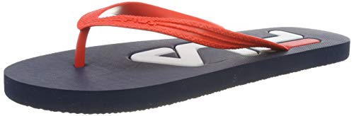 FILA Troy men Herren Slipper, Blau (Dress Blues/High Risk Red), 45 EU von FILA