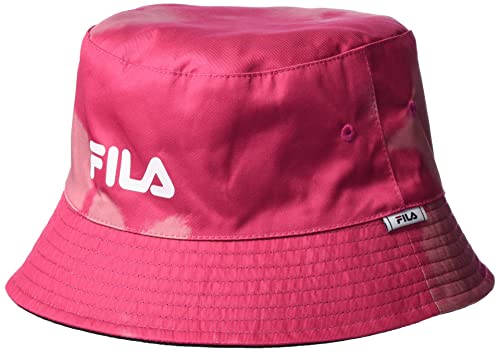 FILA Unisex Beauvais Reversible Fitted Bucket Hut, Carmine Floral Batic AOP, OneSize von FILA