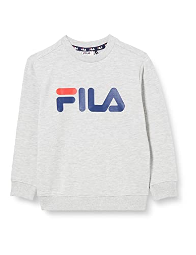 FILA Unisex Kinder BABINA GREDA Classic Logo Crew Sweatshirt, Light Grey Melange, 98/104 von FILA