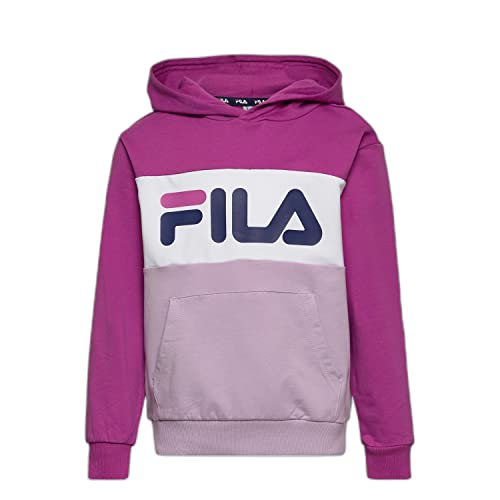 FILA Unisex Kinder BAGANA Blocked Hoody, Fair Orchid-Purple Orchid-Bright White, 98/104 von FILA