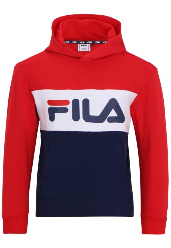 FILA Unisex Kinder BAGANA Blocked Hoody, Medieval Blue-True Red-Bright White, 122/128 von FILA