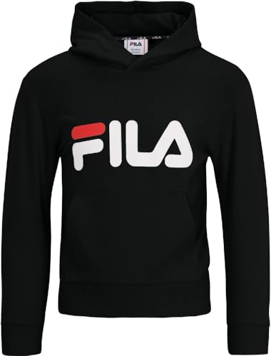 FILA Unisex Kinder BAJONE Classic Logo Hoody, Black, 110/116 von FILA