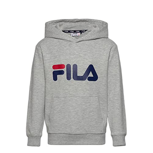 FILA Unisex Kinder BAJONE Classic Logo Hoody, Light Grey Melange, 98/104 von FILA