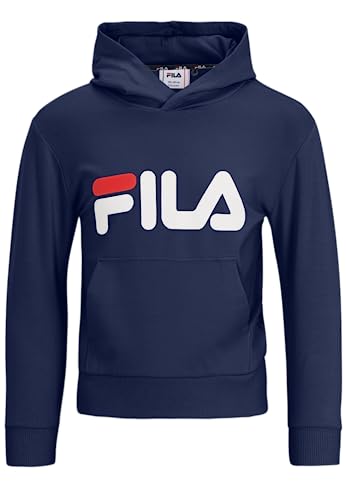 FILA Unisex Kinder BAJONE Classic Logo Hoody, Medieval Blue, 110/116 von FILA