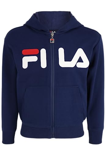 FILA Unisex Kinder BALGE Classic Logo Zip Hoody, Medieval Blue, 98/104 von FILA