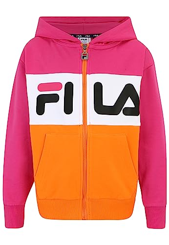 FILA Unisex Kinder Baar-ebenhausen Hooded zip jacket, Orange Peel, 98-104 von FILA