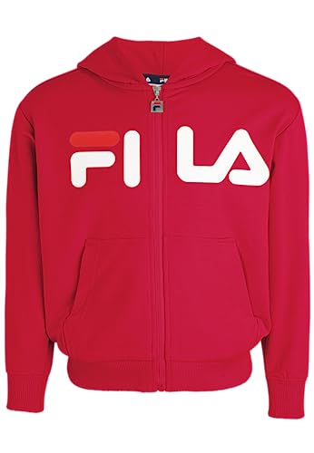 FILA Unisex Kinder Balge Hooded zip jacket, True Red, 86-92 von FILA