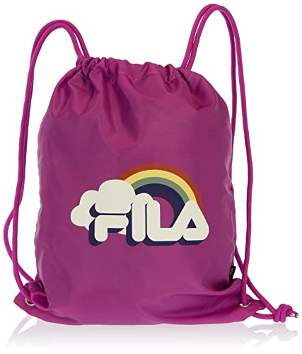 FILA Unisex Kinder Bohicon Rainbow Small Sport Drawstring Backpack-Purple Orchid-OneSize Rucksack von FILA