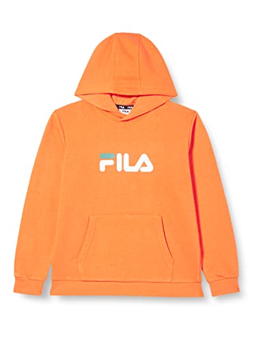 FILA Unisex Kinder SANDE classic logo Hoody,Celosia Orange,134/140 von FILA