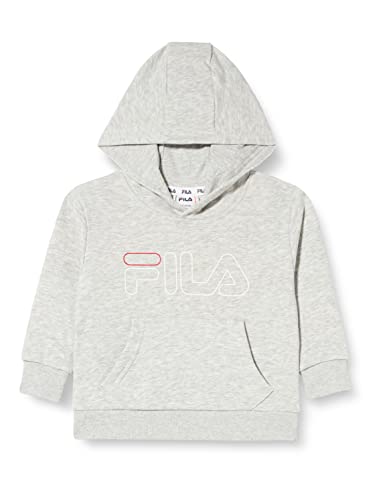 FILA Unisex Kinder SASSNITZ Kapuzenpullover, Light Grey Melange, 98/104 von FILA