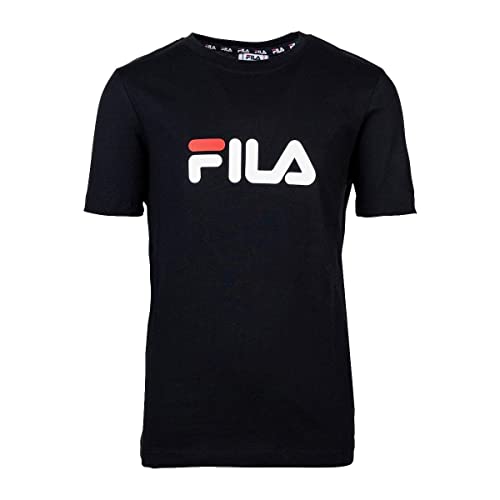 FILA Unisex Kinder SOLBERG classic logo T-Shirt,Black,170/176 von FILA