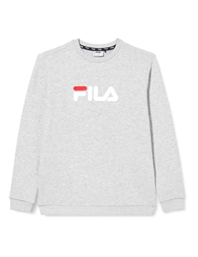 FILA Unisex Kinder SORDAL classic logo crew Sweatshirt,Light Grey Melange,134/140 von FILA