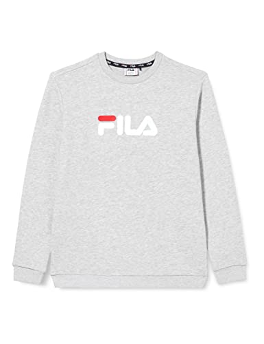 FILA Unisex Kinder SORDAL classic logo crew Sweatshirt,Light Grey Melange,158/164 von FILA