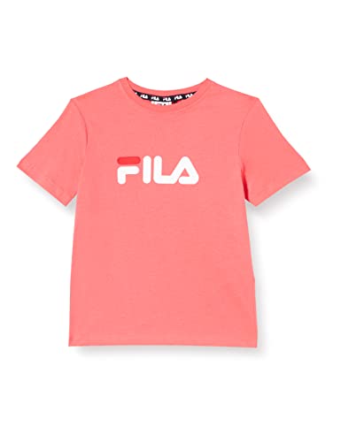 FILA Unisex Kinder Solberg Classic Logo T-Shirt, Coral Paradise, 170/176 von FILA